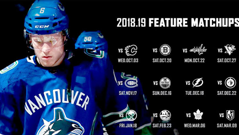 CANUCKS Home Schedule